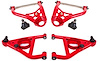 AAK312R Front Uppers & Lower A-Arms for 1967-1969 GM F-Body, 1968-1974 GM X-Body w/Rearward Bump Stops [Red Powder Coat] - image 1