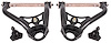 AAU311H Front Upper A-Arms for 1967-1969 GM F-Body, 1968-1974 GM X-Body [Black Hammertone] - image 1