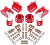 Rear Coil-Over Conversion Kit with Lower Control Arm Relocation Brackets 1964-1972 GM A-Body - Red Powder-Coated Finish