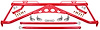 Harness Bar Kit for 2015-2001 Ford Mustang [Red]