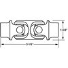 Double Steel Universal Joint 9/16"-26 spline x 3/4" smooth bore - image 2