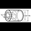 1 DD X 1-1/4 Smooth Polished Stainless Coupler - image 2