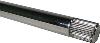 Steering Shaft 3/4-36 Splined POL SS 7-in Long 7/8 Spline Length