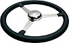 Bell Style Steering Wheel/Rubber Grip/3-Spoke 14in - image 1