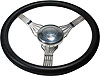 Banjo Style Steering Wheel/Leather Grip 15in - image 1