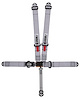 11006BP Latch and Link Harness [5-Point, 3 in Belts, 50 in Length, Pull-Down, Pads, Black Hardware, Bolt-In, SFI 16.1, Gray]