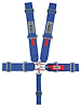 11013BH Latch and Link Harness [5-Point, 2 in Belts, 52 in Length, Black Hardware, Blue]