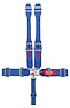 11013DB Latch and Link Harness [5-Point, 3 in Belts, 50 in Length, Pull-Down, Individual, Wrap-Around, Blue]