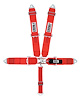 11042B-Q Racing Harness [5-Point, 3 in., Latch and Link, Pull-Down, Red, Clip-In]