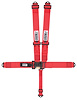 11062B-Q Racing Harness [5-Point, 3 in., Quick-Adjust, Pull-Down, Red, Bolt-In] - image 1