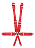 11142DB-Q Racing Harness [6-Point, 3 in., Cam-Lock, Pull-Down, Red, Clip-In] - image 1