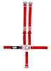 11182 Latch and Link Harness [5-Point, 2 in Belts, Pull-Down, Quarter Midget/Junior Dragster, Wrap-Around, Red] - image 1