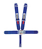 20073P Quick Adjust Latch and Link Harness [5-Point, 3 in Belts, 40 in Length, Pull-Down, Pads, Blue]