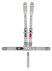 20076DB Quick Adjust Latch and Link Harness [5-Point, 3 in Belts, 40 in Length, Pull-Down, Dog Bone, Bolt-In, Gray] - image 1