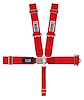 40052 Latch and Link Harness [5-Point, 3 in Belts, Sprint Car, Ratchet, Right Side, Stationary Side, Wrap-Around, Red] - image 1