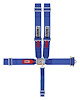 40053A Latch and Link Harness [5-Point, 3 in Belts, Sprint Car, Ratchet, Right Side, Stationary Side, Bolt-In, Blue] - image 1