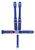 40073 Latch and Link Harness [5-Point, 3 in Belts, Dog Bone, Ratchet, Left Side, Stationary Side, Bolt-In, Blue] - image 1