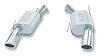 Touring; Rear Section; Incl. Mufflers/Tips/Mounting Hardware/4 in. Round; 12 in. Long; Single Round - image 1