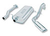 Cat-Back System; Incl. Connecting Pipes/Mufflers/Tips/Mounting Hardware/4 in. Round; 12 in. Long; Si - image 1