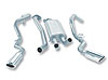 Cat-Back System Incl. Connecting Pipes/Mufflers/Tips/Mounting Hardware/4 in. Round - image 1