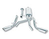 Cat-Back System; Incl. Connecting Pipes/Mufflers/Tips/Mounting Hardware/4 in. Round; 12 in. Long; Si - image 1