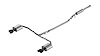 Cat-Back Exhaust System Fits Select Hyundai Sonata N Line 2.5L FWD, Black Chrome Tips [S-Type Muffler]