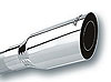 Universal Exhaust Tip; Single Round Angle Cut Phantom Embossed; 2.5 in. Inlet; 4 in. Round Outlet; 1 - image 1