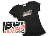 21312 Women's Checkered Black Scoop Neck T-Shirt  [Large]