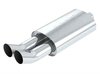 Boomers Muffler Spitfire 2.25 in. Center Inlet/3 in. Dual Round Tips 5.5 in. x 8.5 in. Oval x 14 in. Long Body - image 2