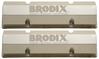 Sheet Metal Valve Covers Small Block Chevy - Natural Finish with Laser-Etched Brodix Logo
