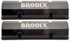 Sheet Metal Valve Covers Small Block Chevy - Black Finish with Laser-Etched Brodix Logo