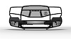 Midnight Series Front Bumper For 2015-2019 GMC 2500HD/3500HD - image 1