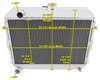 All Aluminum Radiator 1975-79 Toyota Corolla - image 4