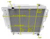 All Aluminum Radiator 1987-2004 Wrangler YJ (Chevy V8 Conversion) - image 4
