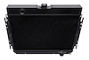 CC289B-BLK 3-Row Aluminum Radiator 63-68 Chevy Bel-Air/Biscayne/Impala V8; 64-67 Chevy Chevelle/El Camino V8 [Semi-Gloss Black] - image 1