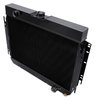CC289B-BLK 3-Row Aluminum Radiator 63-68 Chevy Bel-Air/Biscayne/Impala V8; 64-67 Chevy Chevelle/El Camino V8 [Semi-Gloss Black] - image 2