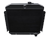 3-Row Aluminum Radiator 1955-1956 Chevy Bel-Air/Nomad/150/210-Series 3.8/3.9L L6, Semi-Gloss Black Finish - image 1