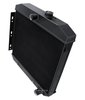 3-Row Aluminum Radiator 1955-1956 Chevy Bel-Air/Nomad/150/210-Series 3.8/3.9L L6, Semi-Gloss Black Finish - image 2