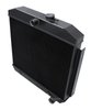 3-Row Aluminum Radiator 1955-1957 Chevy Bel-Air/Nomad/150/210-Series 4.3/4.6L V8, Semi-Gloss Black Finish - image 2