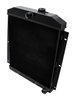 3-Row Aluminum Radiator 1947-1954 Chevy C/K-Series Pickup Truck/Suburban/Panel Truck, Semi-Gloss Black Finish - image 2