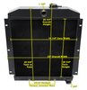 3-Row Aluminum Radiator 1947-1954 Chevy C/K-Series Pickup Truck/Suburban/Panel Truck, Semi-Gloss Black Finish - image 4