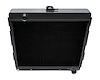 3-Row Aluminum Radiator 1970-1972 Dodge Dart 318/240/360 V8, 1970-1972 Plymouth Duster/Valiant 318/240/360 V8, Semi-Gloss Black - image 1