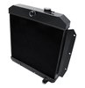 3-Row Aluminum Radiator 1955-1959 Chevy Pickup Truck, Semi-Gloss Black Finish - image 2
