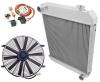 Aluminum Radiator, Fan and Wire Harness Kit for 1960-1966 Chevy Truck 6-Cylinder - image 1