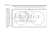 FS2537-2X16 Aluminum Fan Shroud for CC2537 Aluminum Radiator - image 2