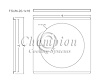FSUN-20-1X16 Aluminum Fan Shroud for UN20CH, UN20DP, & UN20FD Radiator