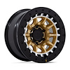 BR016GD17855010N BR016 TUSK Wheel [Size: 17" x 8.50"] Matte Gold w/Machined Ring - image 1