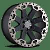 1780WAR355114M76 WARLORD Wheel [Size: 17" x 8"] Matte Black w/Machined Dark Tint - image 2