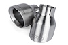 Double-Walled 4" Slash-Cut Tips (Brushed) - Set of 2