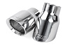 Double-Walled 3.5" Slash-Cut Tips (Polished Silver) - Set of 2